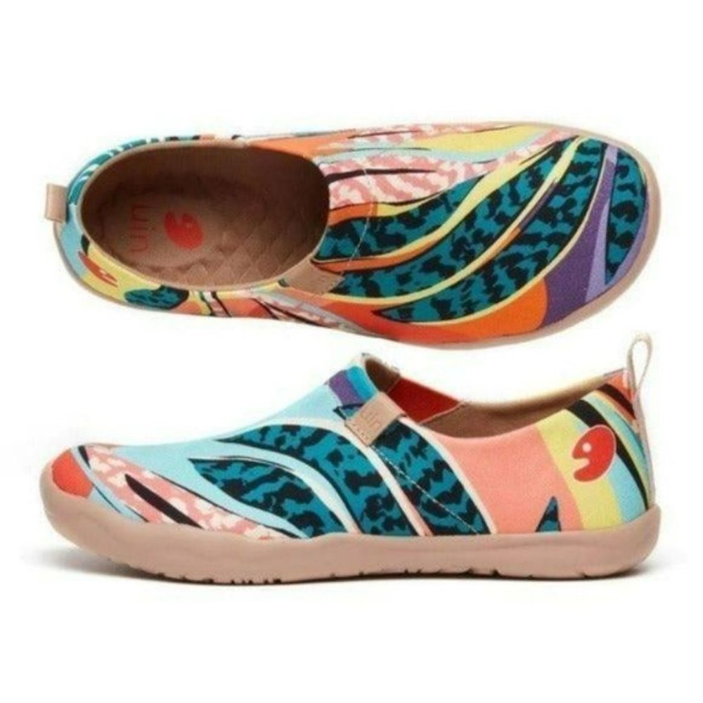 NWT UIN Slip On Colorful Spread of Nature Loafers Comfy Shoes Womens - Picture 7 of 9
